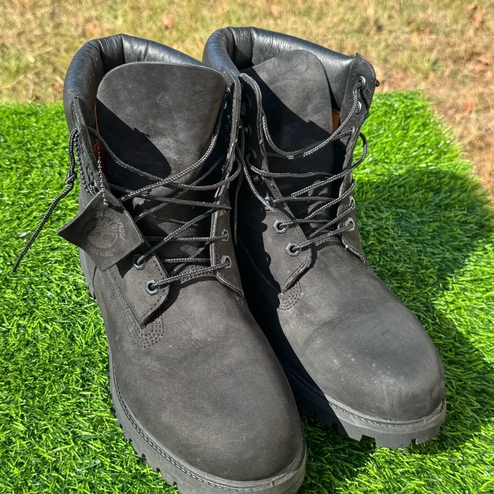 Timberland 10073 Men’s 12M Black 6-Inch Premium Waterproof Leather Boots